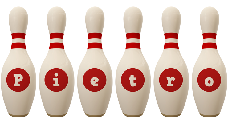 Pietro bowling-pin logo