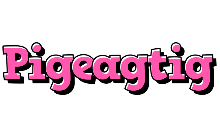PIGEAGTIG logo effect. Colorful text effects in various flavors. Customize your own text here: https://www.textgiraffe.com/logos/girlish/