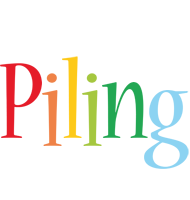 Piling birthday logo