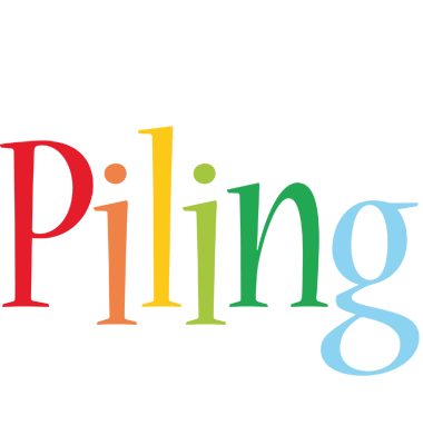 Piling birthday logo