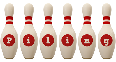 Piling bowling-pin logo