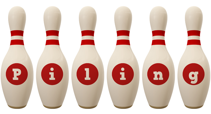 Piling bowling-pin logo