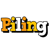 Piling cartoon logo