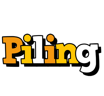 Piling cartoon logo