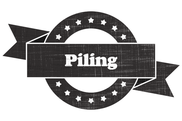 Piling grunge logo