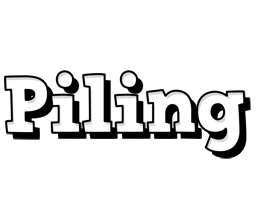 Piling snowing logo