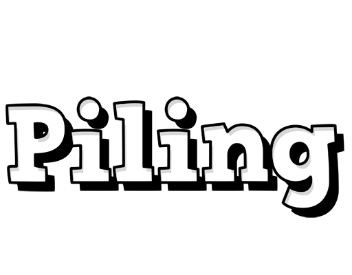 Piling snowing logo
