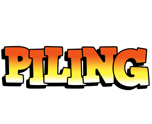 Piling sunset logo