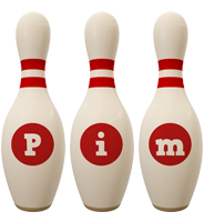 Pim bowling-pin logo