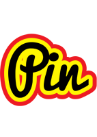 Pin flaming logo