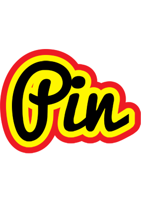 Pin flaming logo