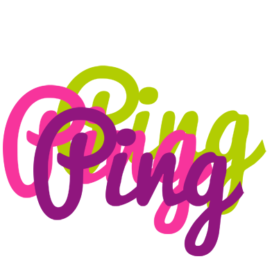 Ping flowers logo