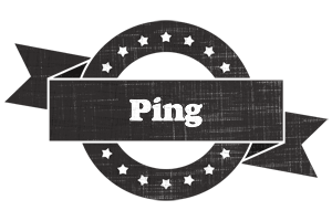 Ping grunge logo