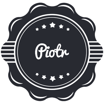Piotr badge logo
