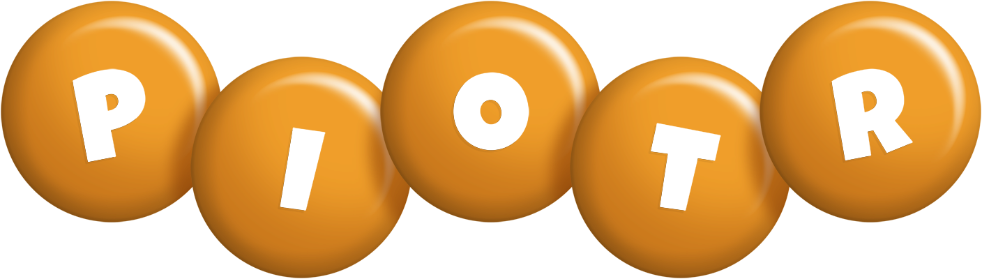 Piotr candy-orange logo