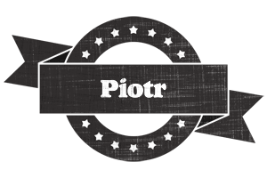 Piotr grunge logo