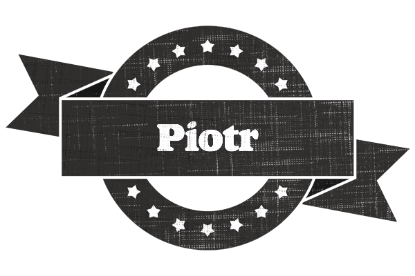 Piotr grunge logo