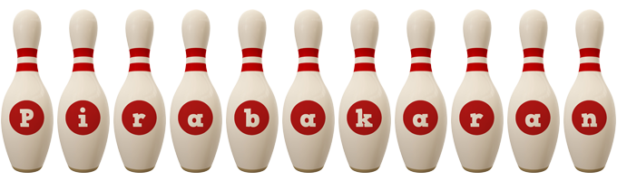 Pirabakaran bowling-pin logo