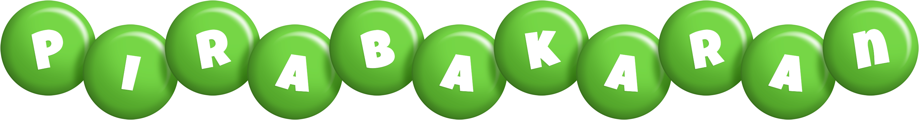Pirabakaran candy-green logo