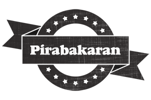 Pirabakaran grunge logo