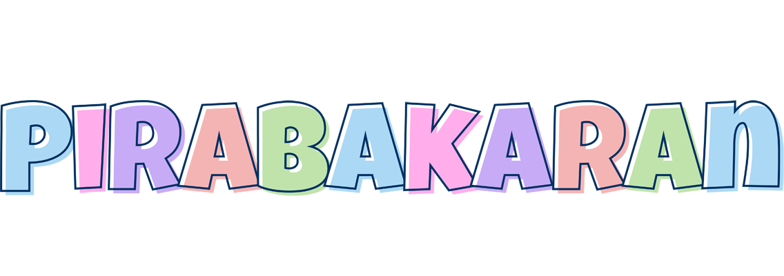 Pirabakaran pastel logo