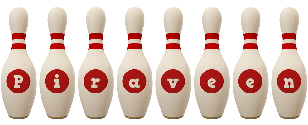 Piraveen bowling-pin logo