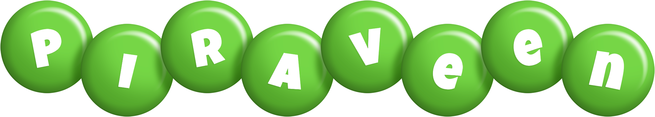 Piraveen candy-green logo
