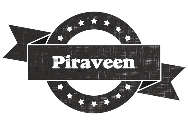 Piraveen grunge logo