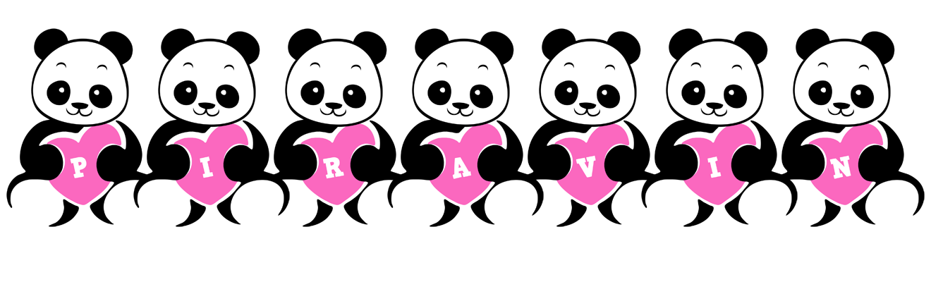Piravin love-panda logo