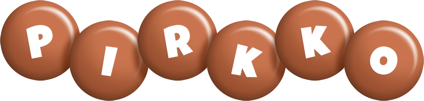 Pirkko candy-brown logo