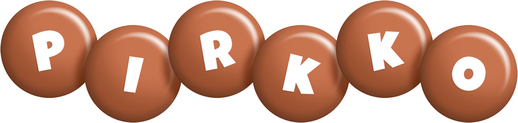 Pirkko candy-brown logo