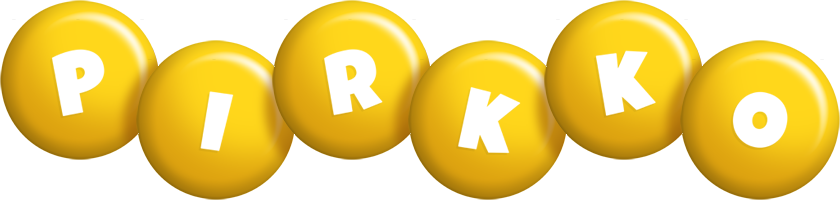 Pirkko candy-yellow logo