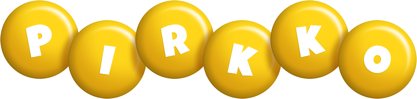 Pirkko candy-yellow logo