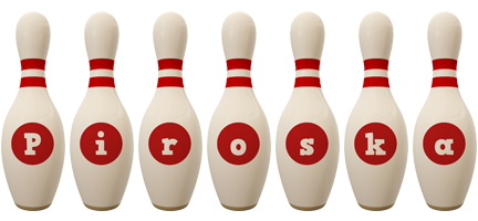 Piroska bowling-pin logo