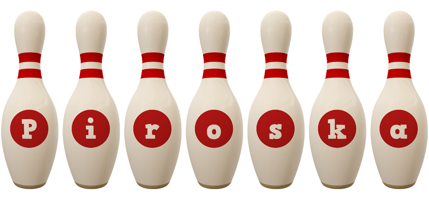 Piroska bowling-pin logo