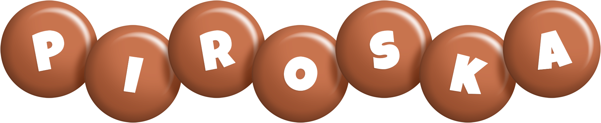 Piroska candy-brown logo