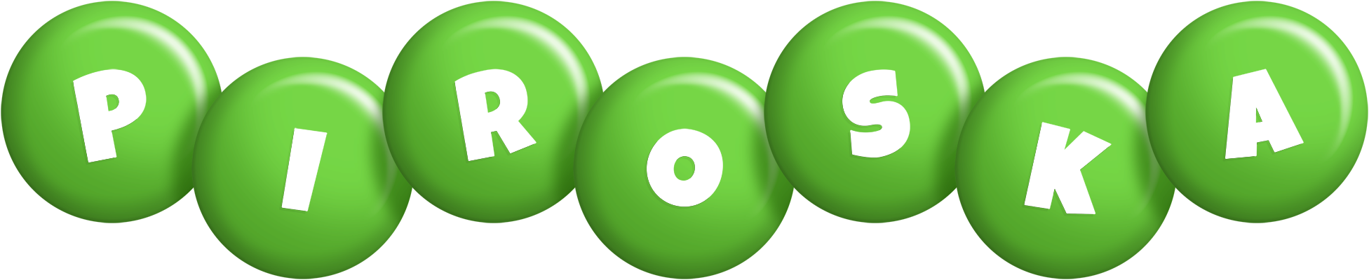 Piroska candy-green logo