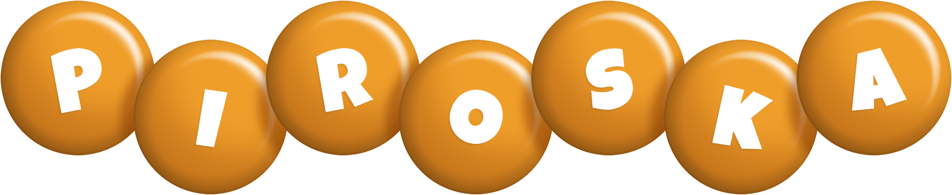 Piroska candy-orange logo