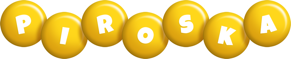 Piroska candy-yellow logo