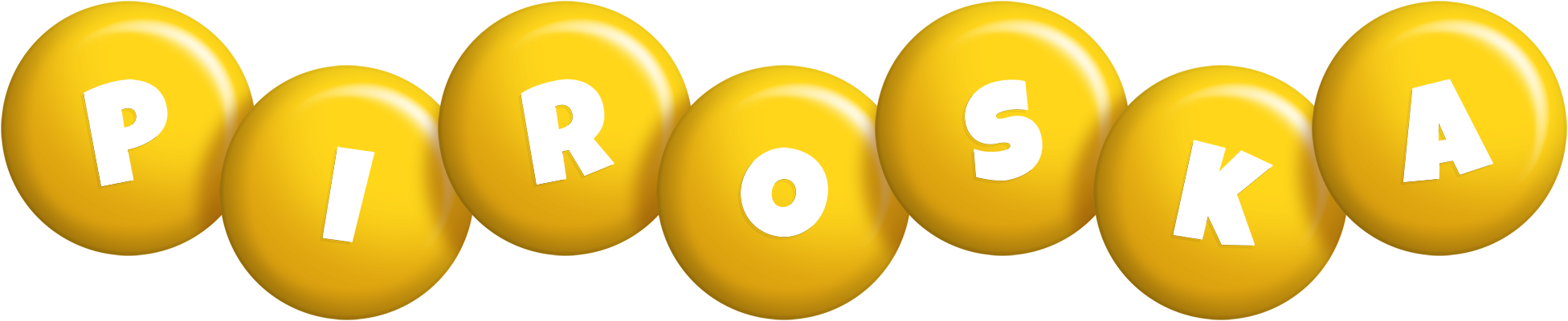 Piroska candy-yellow logo