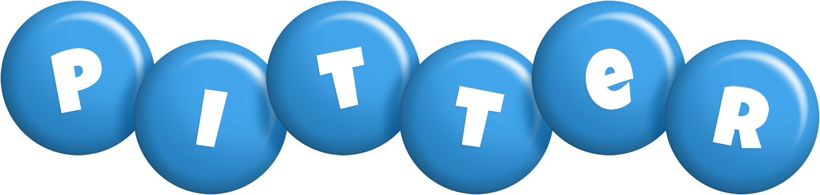Pitter candy-blue logo