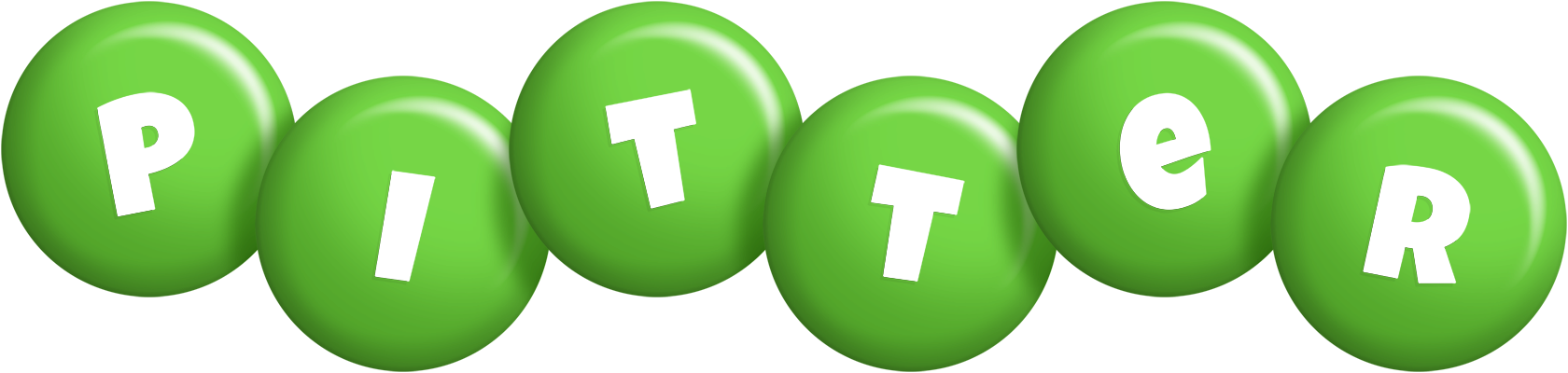 Pitter candy-green logo