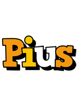 Pius cartoon logo