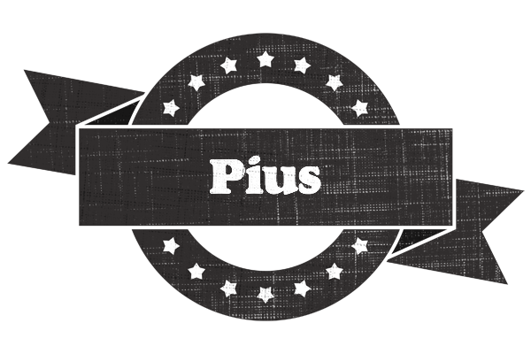 Pius grunge logo