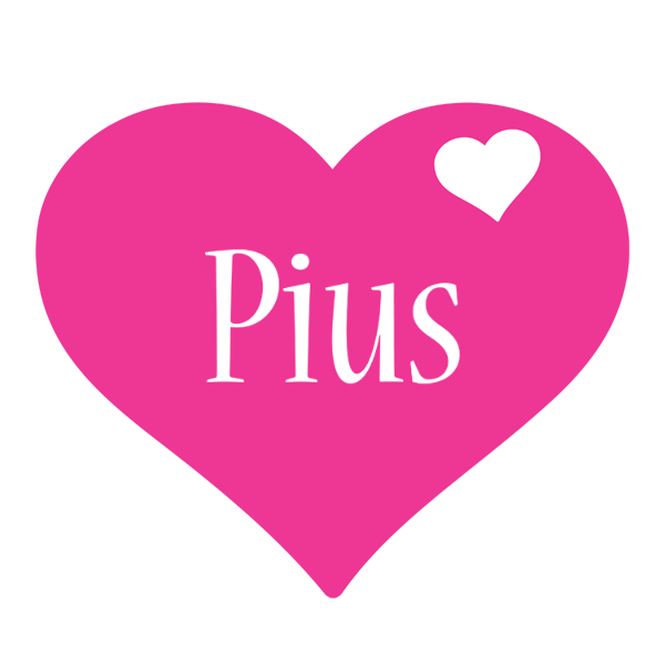 Pius love-heart logo