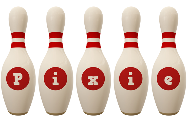 Pixie bowling-pin logo