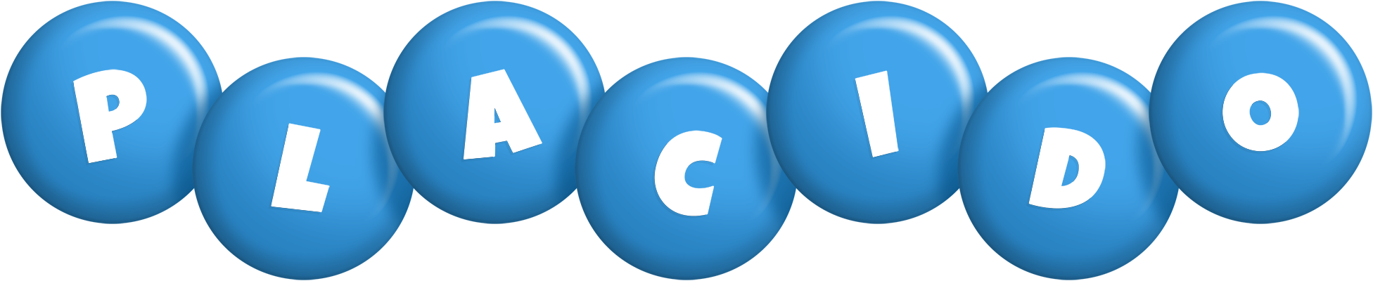 Placido candy-blue logo