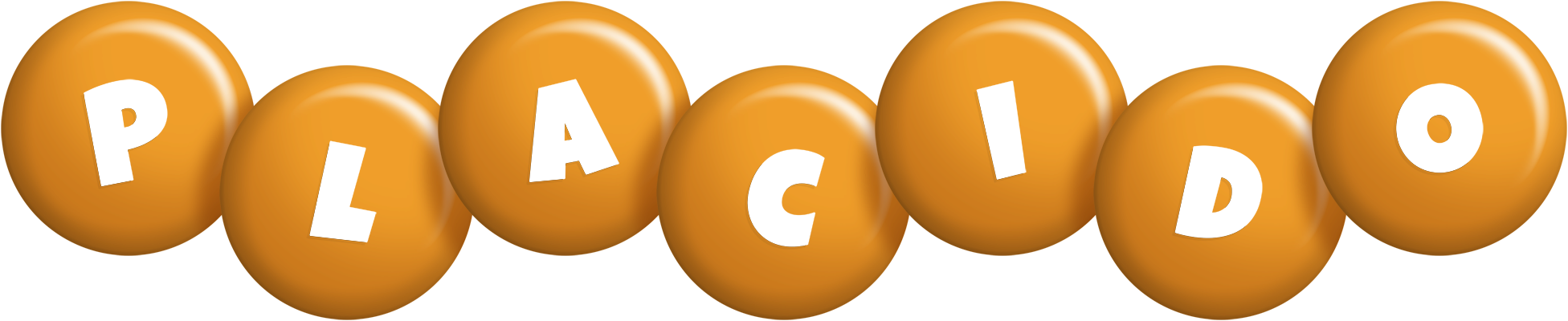 Placido candy-orange logo