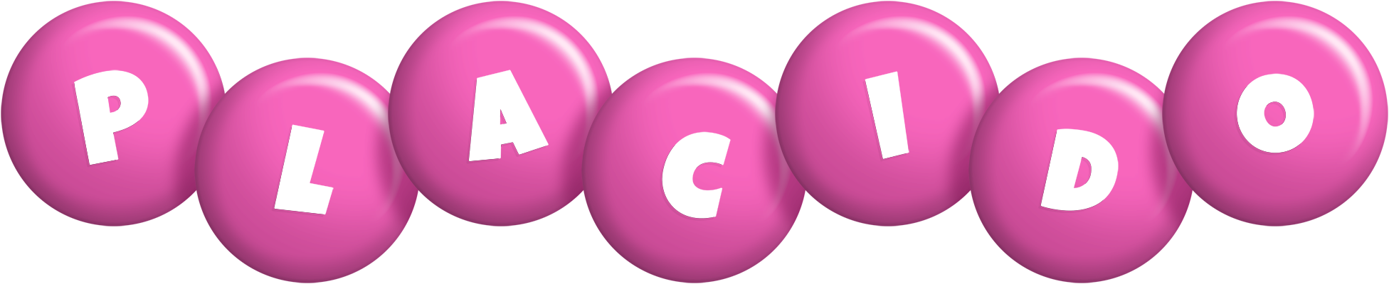 Placido candy-pink logo