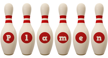 Plamen bowling-pin logo